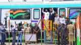 Mumbai Metro line 3 trial run begins cm Eknath Shinde deputy cm Devendra Fadnavis flagged off mumbai metro train trial know al important point here