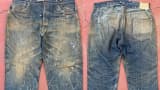 Levis vintage torn jeans more than 100 years old buried inside ground sold for 62 lakh