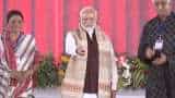 PM Narendra Modi innaugurates rs 6350 crore railway projects in raigarh chhattisgarh 