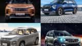 tata safari 2023 rivals with Mg hector plus Mahindra scorpio N and hyundai alcazar price features specs comparison
