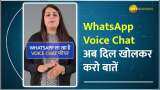 WhatsApp पर अब दिल खोलकर करें बातें, आ रहा है नया Voice Chat फीचर- ऐसे करेगा काम