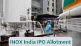 INOX India IPO allotment status BSE online link know how to check listing subscription status check step by step process 