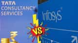 TCS vs Infosys share Goldman Sachs JP Morgan analysis on IT Stocks Q3 Results check target rating 