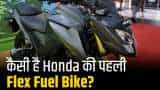 Honda motorcycle introduce its first flex fuel bike in india in bharat mobility global auto expo 2024