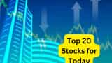 Top 20 Stocks for Today traders diary for intraday trading check share list