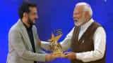 Shark Tank India judge Aman Gupta awarded as 'Celebrity Creator of the Year' at Bharat Mandapam by PM Narendra Modi