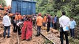 Train accident in Sonbhadra UP Goods train derailed due to mountain debris falling on the tracks many trains affected some routes changed