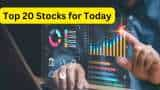 Top 20 Stocks to BUY Today for traders and investors check target and stoploss details