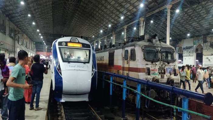 Chennai Mysore Vande Bharat Express Trial run started from Chennai MG Ramachandran Central Railway station today