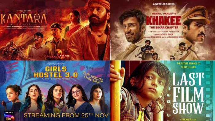 Weekend Watch Kantara Khakee The Bihar Chapter Chup - Revenge of The Artist Girls Hostel 3.0 Last Film Show latest web series film releasing this weekend see full list here