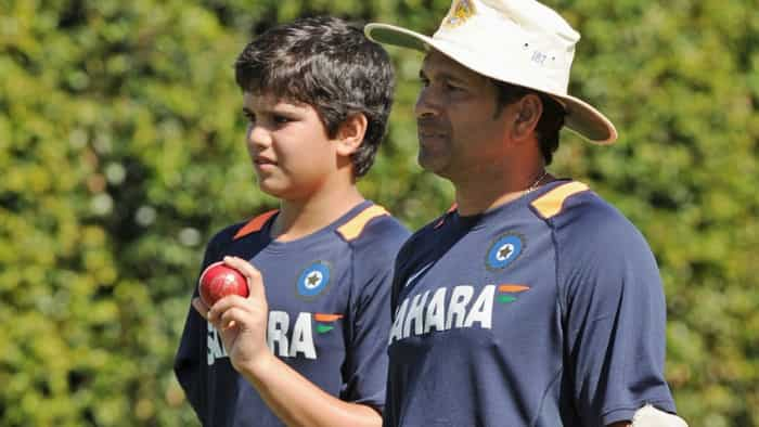 sachin tendulkar son arjun tendulkar ranji debut scored 120 runs century in debut match 