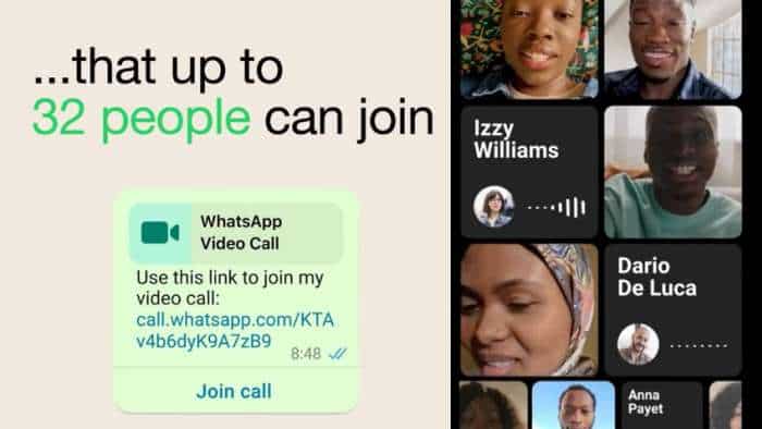 WhatsApp new video calling features allow users to chat with 32 people multi task create call links mute user on WhatsApp video call latest update