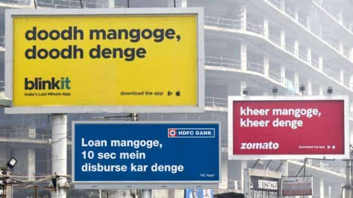 Zomato-Blinkit HDFC Bank advertisement funny billboard viral on social media trending news