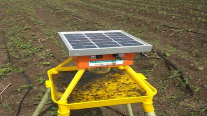 good news for farmers haryana government giving 75 percent subsidy on solar led light trap