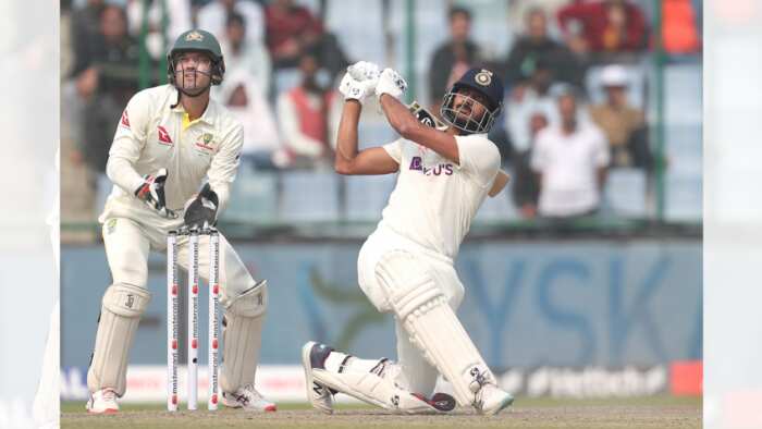 ind vs aus 2nd test delhi team india all out on 262 in first innings against australia axar patel nathan lyon rohit sharma pat cummins