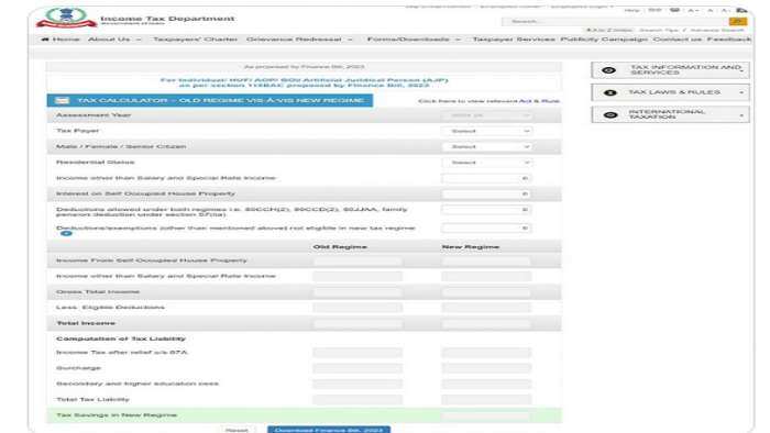 Old Vs new income tax regime Income Tax Calculator is now live help you decide which regime to follow