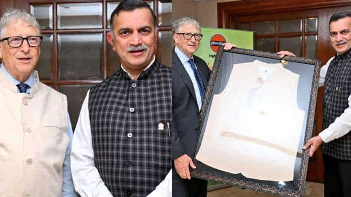 IOCL Chairman Gifts PET Bottle Recycle Jacket to Microsoft Co founder Bill Gates