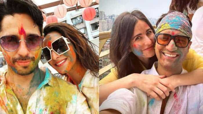 Holi 2023 Sidharth Malhotra kiara advani Vicky Kaushal Katrina Kaif salman khan holi celebration pics holi wishes