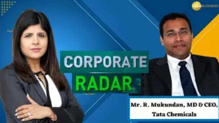 Corporate Radar: ज़ी बिज़नेस के साथ खास बातचीत में Tata Chemicals के MD & CEO, आर मुकुंदन