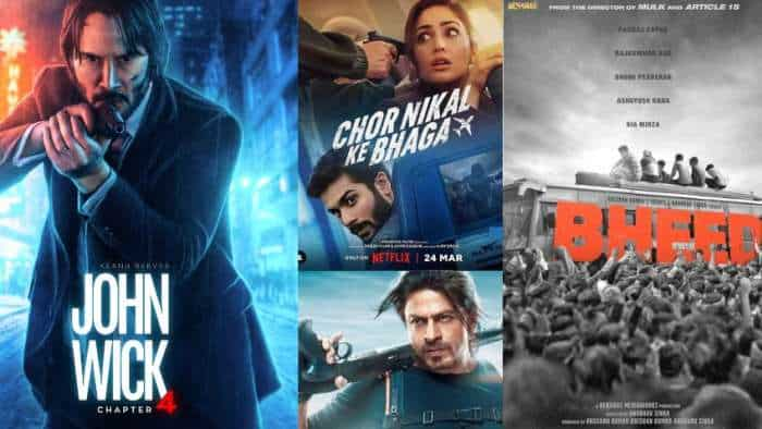 Weekend Watch films web series release this week on theatres and ott platforms john wick 4 bheed pathaan chor nikal ke bhaga hunter kanjoos makhichoos entertainment latest news