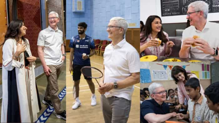 Apple CEO Tim cook india visit met mukesh ambani madhuri dixit sports persons narendra modi see pics