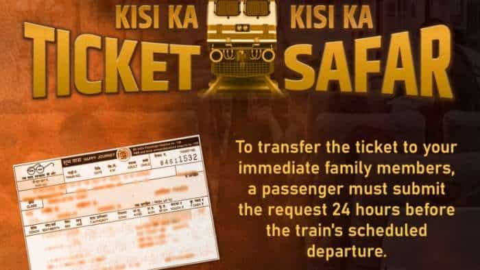 railway new rule for transfer ticket You can easily transfer your confirmed ticket to family members by submitting a request till 24 hrs before departure of train