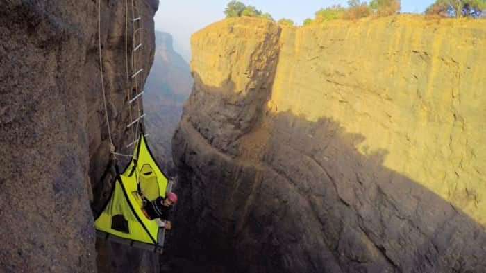 sandhan valley maharashtra cliff hanging tent activity for adventure lovers travel tips