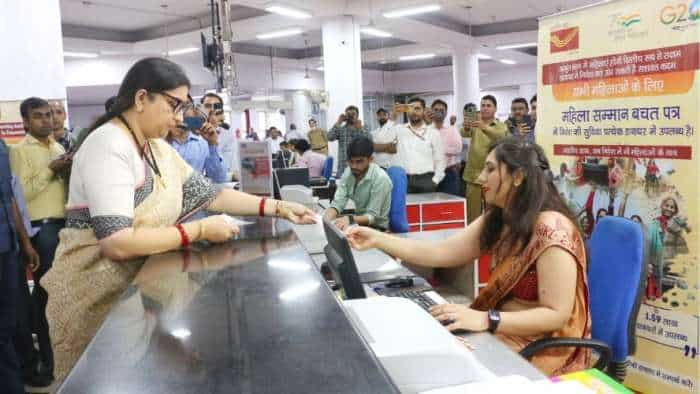 Union Minister Smriti Irani opens Mahila Samman Savings Certificate account at Sansad Marg Head Post Office all you need to know about MSSC