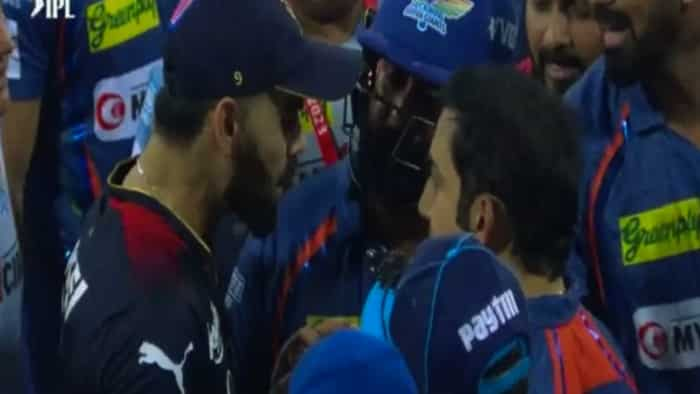 Virat Kohli and gautam gambhir came face to face fight reason full story 