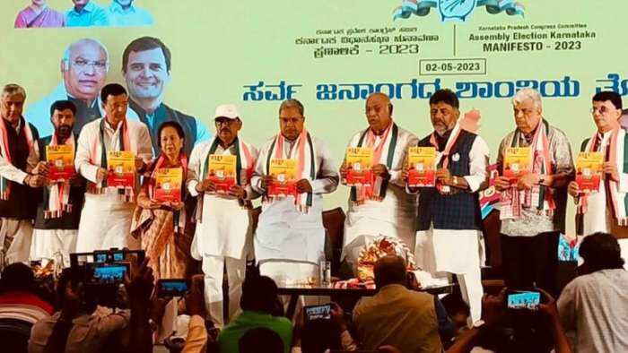 Karnataka Election 2023 Congress releases manifesto for Karnataka polls see major election promises here