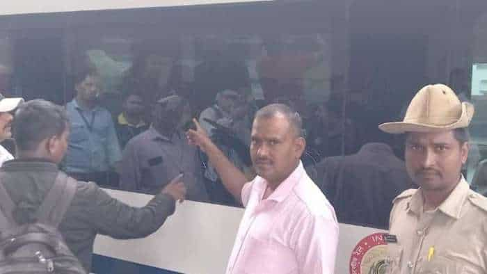 Stones pelting Bengaluru Dharwad Vande Bharat express train Kadur Birur section in Karnataka