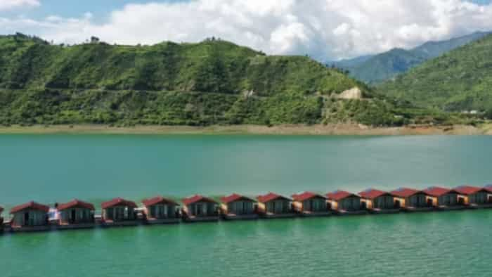 floating house huts and eco rooms in tehri uttarakhand known ad mini Maldives best place for adventure lover