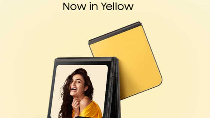 Samsung Galaxy Z Flip 5 in all new yellow color in india check 14,000 rs cashback check price features and more