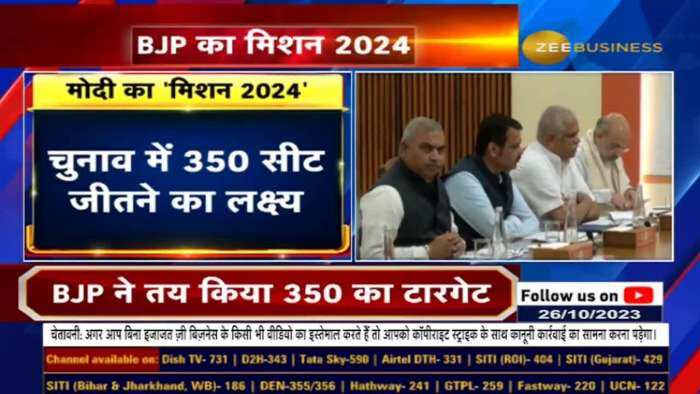 BJP का मिशन 2024, चुनाव में 350 सीट जीतने का लक्ष्य