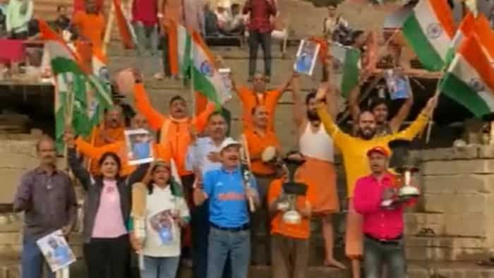 ICC World Cup 2023 Indian Cricket fans at Madurai Jallikattu Rotary Club offer prayers for Team India's victory ahead of the semi-final match against New Zealand