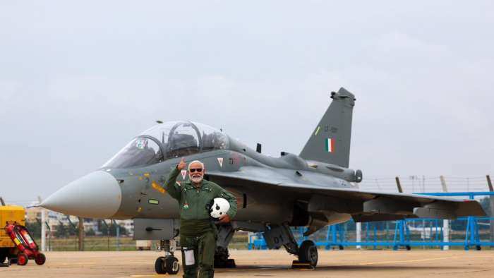 PM Narendra Modi flew a sortie on Tejas aircraft in Bengaluru Karnataka said it was a great experience 