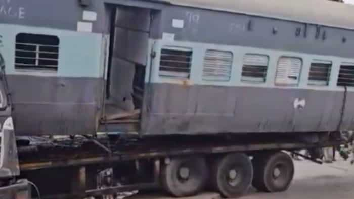 truck carrying a train coach meets with accident in Bhagalpur Bihar none injured details awaited