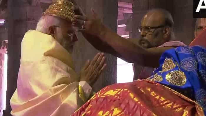 PM Modi chennai visit worshiped at Srirangam temple priests gave 'Sadri' blessings check more details