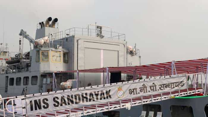 INS Sandhayak first Survey Vessel Large ship commissioned into Indian Navy in presence of defence minister