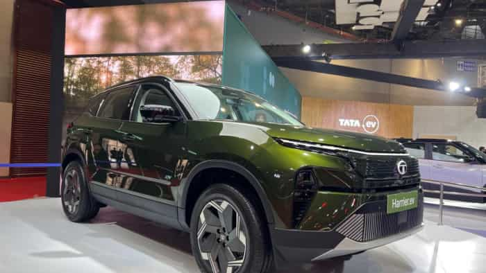 tata harrier ev showcased in global auto expo tata motors strong position in electric vehicle 