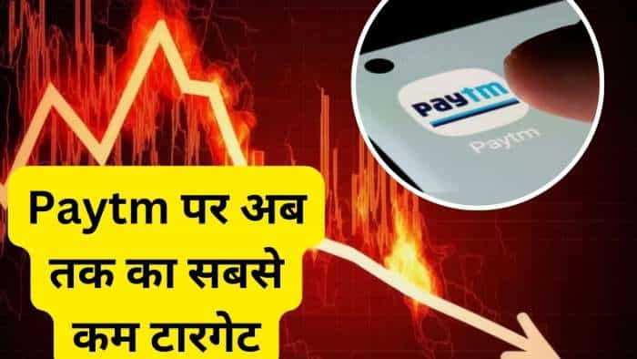 PayTM share price Macquarie downgrades Stock again cuts target to 275 rupees share falls 45 pc in 1 months