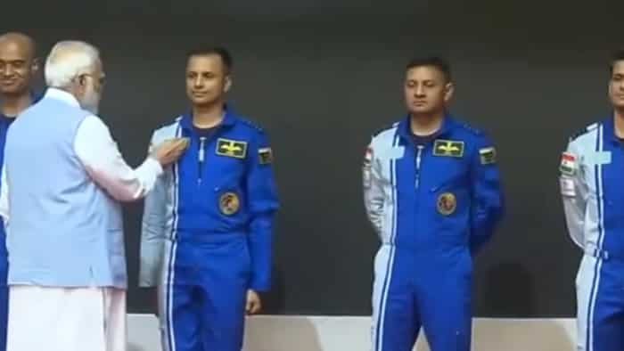 PM Modi announced names of national ganganyan mission astronauts provided astronaut wing and inaugurated three big projects