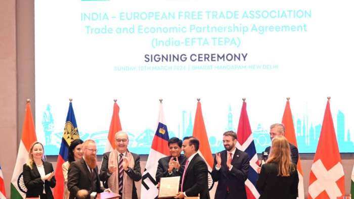 Free Trade Agreement India signs free trade agreement with European Free Trade Association