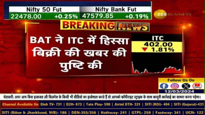 BAT इस हफ्ते ITC में बेच सकती है हिस्सा, ब्लॉक डील के जरिए हिस्सा 4% हिस्सा बेच सकती है BAT