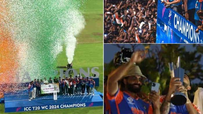 T20 World Cup 2024 Team India Victory Mumbai Wankhade Stadium Parade Best Moments