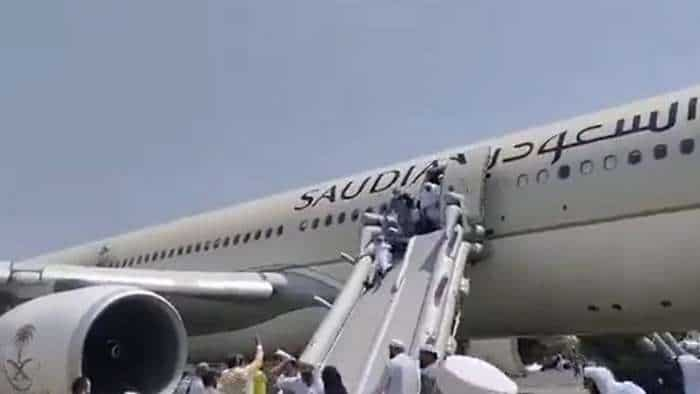 Pakistan Flight Accident Saudi Airlines plane catches fire while landing at Peshawar airport