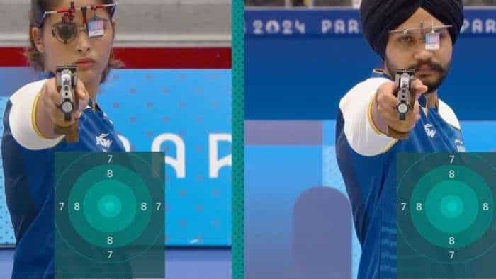 Paris Olympics 2024 Manu Bhaker Sarabjot Singh win 10m Air Pistol mixed team bronze see india medal tally