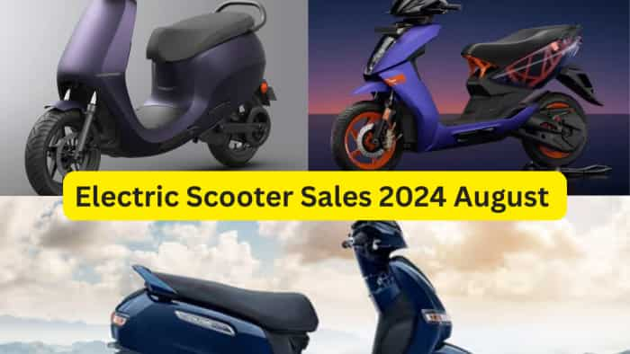 Electric two wheeler sales in August 2024 by SIAM ather energy ola electric tvs motor hero electric 