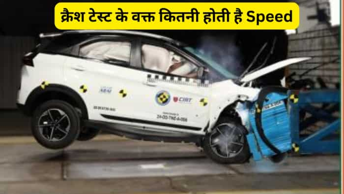 Bharat NCAP car crash test vehicle speed during impact test from front side pole side