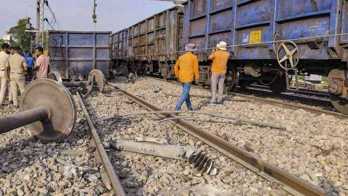 Goods train two coaches derailed in Saharanpur Railway Station Officers reaches at accident point